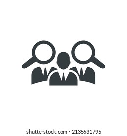 Search right vandidate icon, vector illustration