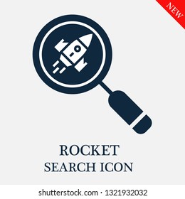 search Rocket icon. Editable search Rocket icon for web or mobile.