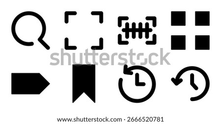 Search and Scan Icon Set for UI