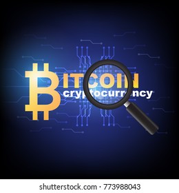 Search Searching Looking For Bitcoin analysis investment Vector Concept