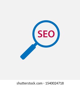 Search, seo icon. Vector illustration, flat design