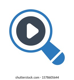 search seo vector glyph color icon 