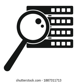 Search server equipment icon. Simple illustration of search server equipment vector icon for web design isolated on white background