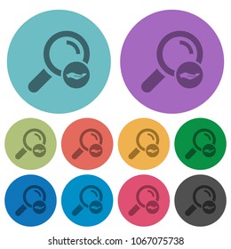 Search services darker flat icons on color round background