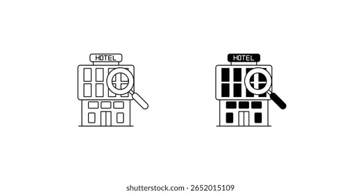 search set icon with white background vector stock illustration