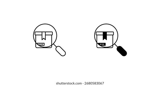 Suchset-Symbol auf weißem Hintergrund, Vektorgrafik