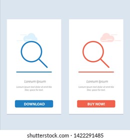 Search, Sets  Blue and Red Download and Buy Now web Widget Card Template