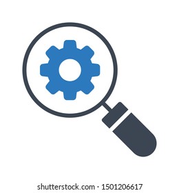 search setting glyph colour vector icon