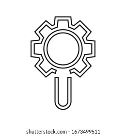 search and setting vector icon /magnifying glass /search icon/ setting icon/editable vector design