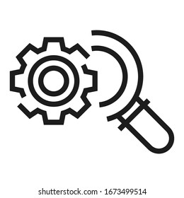 search and setting vector icon /magnifying glass /search icon/ setting icon/editable vector design