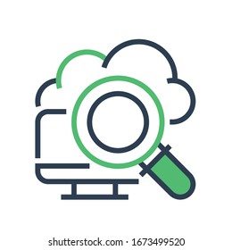 búsqueda y configuración de icono vectorial/lupa/icono de búsqueda/ajuste de icono/diseño vectorial editable