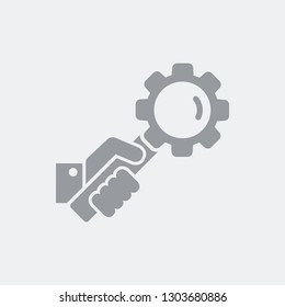 Search settings flat icon