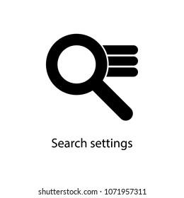 search settings sign icon. Element of minimalistic icon for mobile concept and web apps. Signs and symbols collection icon for websites, web design, mobile app on white background