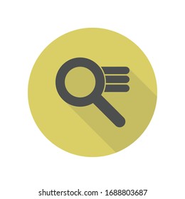 search settings sign long shadow icon. Simple glyph, flat vector of web icons for ui and ux, website or mobile application