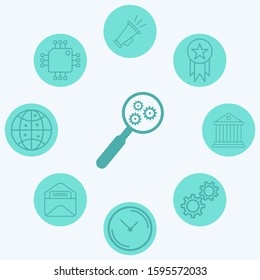 Search settings vector icon sign symbol