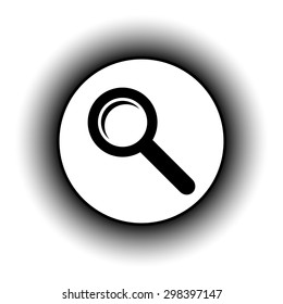 Search sign button on white background. Vector illustration.