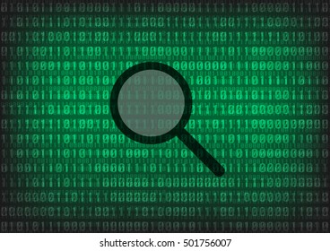 Search sign with decimal number background