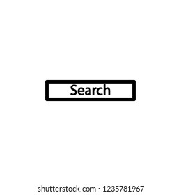Search sign icon. Outline icon on white background. Search sign Silhouette. Web site, page and mobile app design vector element.