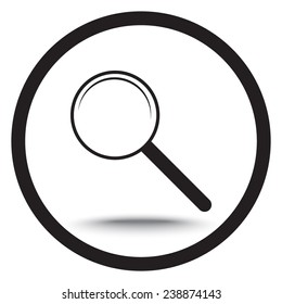 Search sign icon, vector illustration. Flat design style