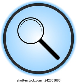 Search sign icon, vector illustration. Flat design style