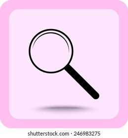Search sign icon, vector illustration. Flat design style