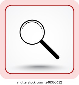 Search sign icon, vector illustration. Flat design style