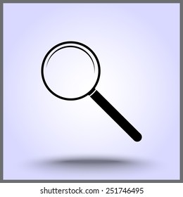 Search sign icon, vector illustration. Flat design style