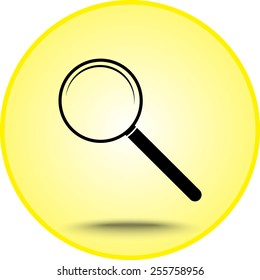 Search sign icon, vector illustration. Flat design style