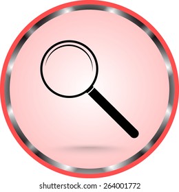 Search sign icon, vector illustration. Flat design style