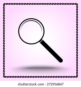 Search sign icon, vector illustration. Flat design style