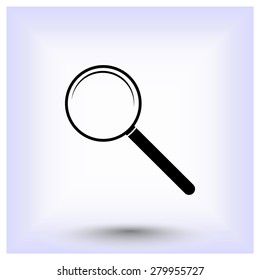 Search sign icon, vector illustration. Flat design style