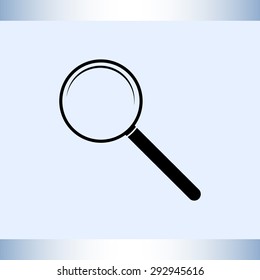 Search sign icon, vector illustration. Flat design style