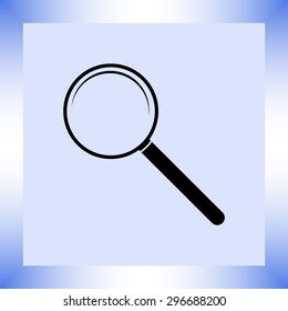 Search sign icon, vector illustration. Flat design style