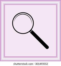 Search sign icon, vector illustration. Flat design style