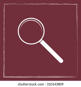 Search sign icon, vector illustration. Flat design style