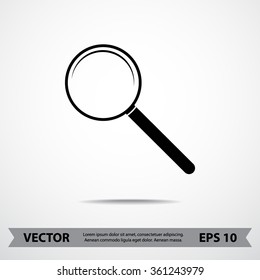 Search sign icon, vector illustration. Flat design style