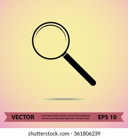 Search sign icon, vector illustration. Flat design style