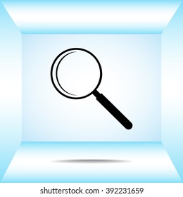 Search sign icon, vector illustration. Flat design style