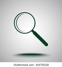 Search sign icon, vector illustration. Flat design style