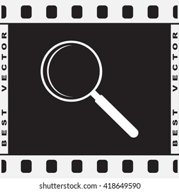 Search sign icon, vector illustration. Flat design style