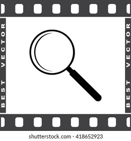 Search sign icon, vector illustration. Flat design style