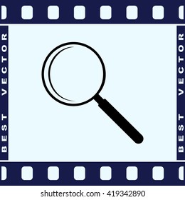 Search sign icon, vector illustration. Flat design style