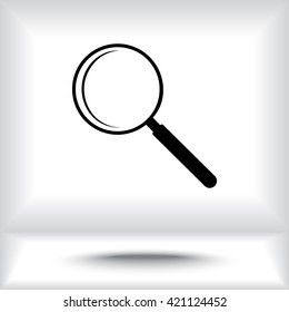 Search sign icon, vector illustration. Flat design style