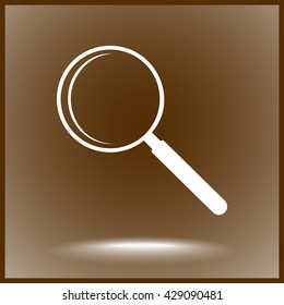 Search sign icon, vector illustration. Flat design style