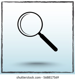 Search sign icon, vector illustration. Flat design style