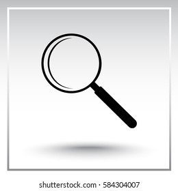 Search sign icon, vector illustration. Flat design style