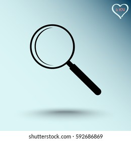 Search sign icon, vector illustration. Flat design style