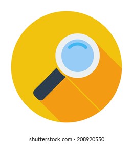 Search. Single flat color icon. Vector illustration.