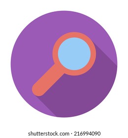 Search. Single flat color icon. Vector illustration.