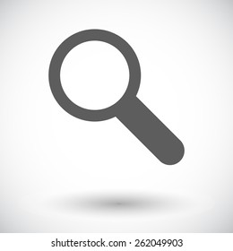 Search. Single flat icon on white background. Vector illustration.